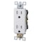 Faith Duplex Straight Blade Receptacle, 5-15R, 15 A, 125V AC, 2 Pole, 3 Wire, Grounded SSRE1TR-WH-10 - alternate 5